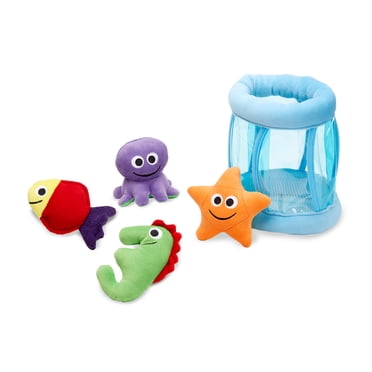 Melissa & Doug Float Alongs Baby Dolphins Bath Book With 3 Floating Toys