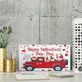 thumbnail image 3 of Valentine's Day Decor Valentine's Day Heart Sign Valentine's Day Wooden Wall Decor Happy Valentine's Day Truck Hanging Decorations for Home Front Door Valentine's Day Wedding Party Decor, 3 of 6