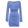 thumbnail image 4 of FhsagQ Sortie de Plage pour Femmes Sortie de Plage Plus Nouvelle Sortie de Plage d'Été Chemise Bikini Tricotée Ajourée Sortie de Plage de Vacances Sortie de Plage Femmes Sortie de Plage Rouge Sortie de Plage Femmes Blanc Bleu m, 4 of 5