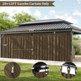 thumbnail image 3 of Pakunoda 16' X 6.5' Outdoor Curtains for 12' X 20' Gazebo, Waterproof Outdoor Privacy Curtain Panel set of 4, Sand(Curtain Only), 3 of 8