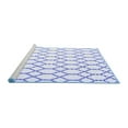 thumbnail image 2 of Ahgly Company Machine Washable Indoor Round Trellis Blue Contemporary Area Rugs, 3' Round, 2 of 4