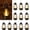 Black, variant on 12Pcs LED Mini Vintage Lanterns Decor Indoor Decorative Outdoor Hanging Lantern Decorative Small Candle Lanterns Farmhouse Decor for Wedding Centerpiece,Halloween,Christmas,Farmhouse Decorative