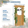 thumbnail image 3 of Studyset Outdoor Wooden Arch Trellis,Wood Garden Arbor with Gate,Garden Trellis for Climbing Plants Outdoor,Wood Arbor Arch Backdrop Stand for Garden,Backyard,Lawn,Wedding, 3 of 8