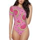 thumbnail image 1 of Balery Watermelon Body de cuello redondo de manga corta para mujer Tops de manga corta Tops básicos-Small, 1 of 7