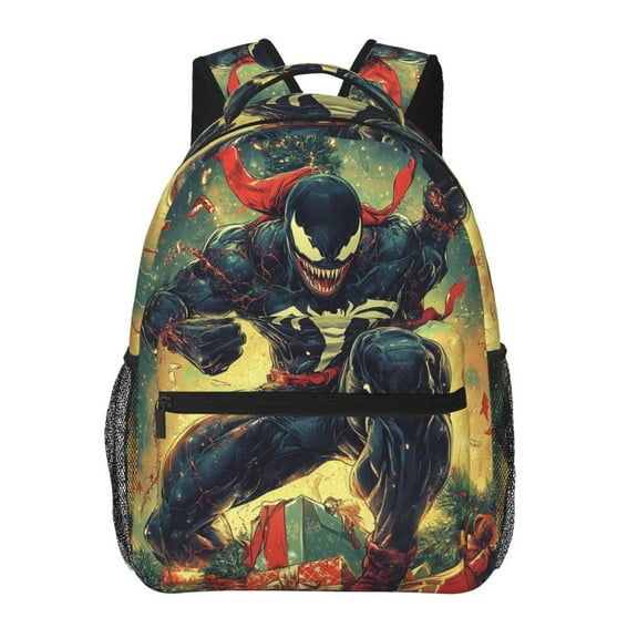 Venom Backpacks Cute Cartoon Casual School Laptop Bag, College Students Bookbag Computer Bag for Travel Hiking Work