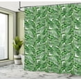thumbnail image 5 of Ambesonne Peace Shower Curtain, Tropic Plants Pattern, 69"Wx84"L, Hunter Green, 5 of 5