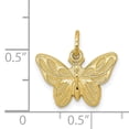 thumbnail image 2 of 10k Yellow Gold Butterfly Necklace Charm Pendant Insect Arachnid, 2 of 6