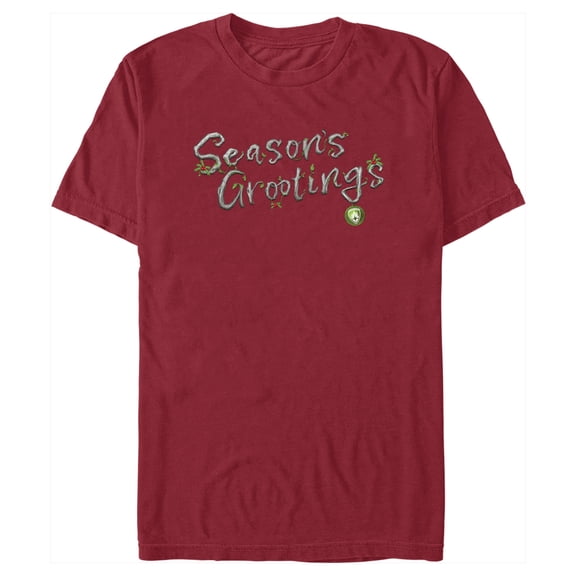 Men's Guardians of the Galaxy Holiday Special Season's Grootings Graphic Tee Cardinal 3X Large