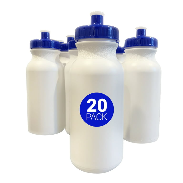 20 Pack Bulk water bottles, 20oz water bottles in bulk, reusable