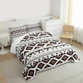 thumbnail image 3 of Homewish Rustic Western Aztec Full Size Comforter Sets,Vintage Bohemain Tribal Bedding Comforter Set,Gray Brown Bedding Sets For Men Women,Breathable Home Decor Reversible,3-Piece, 3 of 8