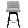 thumbnail image 4 of MINCETA Counter Stool,26" 360 Free Swivel Upholstered Bar Stool with Back-PU in Light Gray, 4 of 7