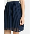 thumbnail image 4 of Time and Tru Women's Sunburst Pleat Mini Skirt, Sizes XS-XXXL, 4 of 4