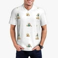 thumbnail image 1 of Balery Rabbit Blowing Dandelions Camisa Polo de Hombre con Estampado, de Manga Corta y Tejido Medio, Camisa Tipo Golf Polo-Large, 1 of 6