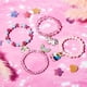 thumbnail image 5 of Paquete de 9 pulseras coloridas de unicornio, pulseras de unicornio para niñas, pulsera de cuentas de unicornio arcoíris para regalos de fiesta de cumpleaños, 5 of 6