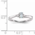 thumbnail image 2 of 925 Sterling Silver Rhodium-Plated Aquamarine Birthstone Ring, 2 of 2