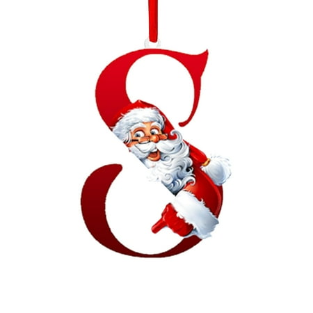 

26 Alphabet Christmas Tree Hanging Decorations Christmas Tree Decorations Novelty And Unique Alphabet Combination Santa Hangings Swinging Cat Car Hanging Ornament Antique Stained Glass Windows