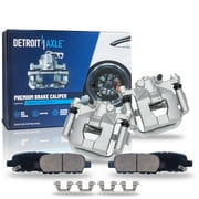 Detroit Axle - Rear Brake Calipers w/Brackets Brakes Brake Pads Replacement for Nissan Altima Maxima