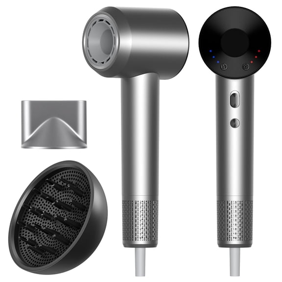 Hair Dryer, High Speed Ionic Blow Dryer with for Fast Drying, 500 Million Negative Ions, Heat-Control Hairdryer,Travel with Magnetic Diffuser & Nozzle