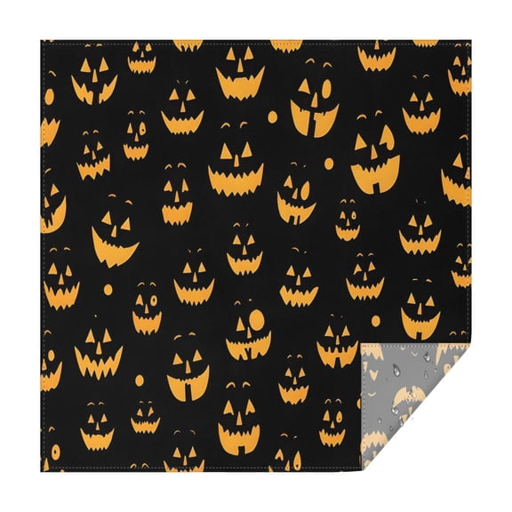 Horror Pumpkin Ghost Square Table Cloth Wrinkle Resistant Washable Happy Halloween Tablecolths Tablecloth for Halloween Party Decoration (60x60 Inch)