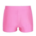 thumbnail image 3 of inlzdz Girls V Cross Waist Short Leggings Bike Dance Tumbling Athletic Gymnastics Shorts Activewear Pink 10, 3 of 6