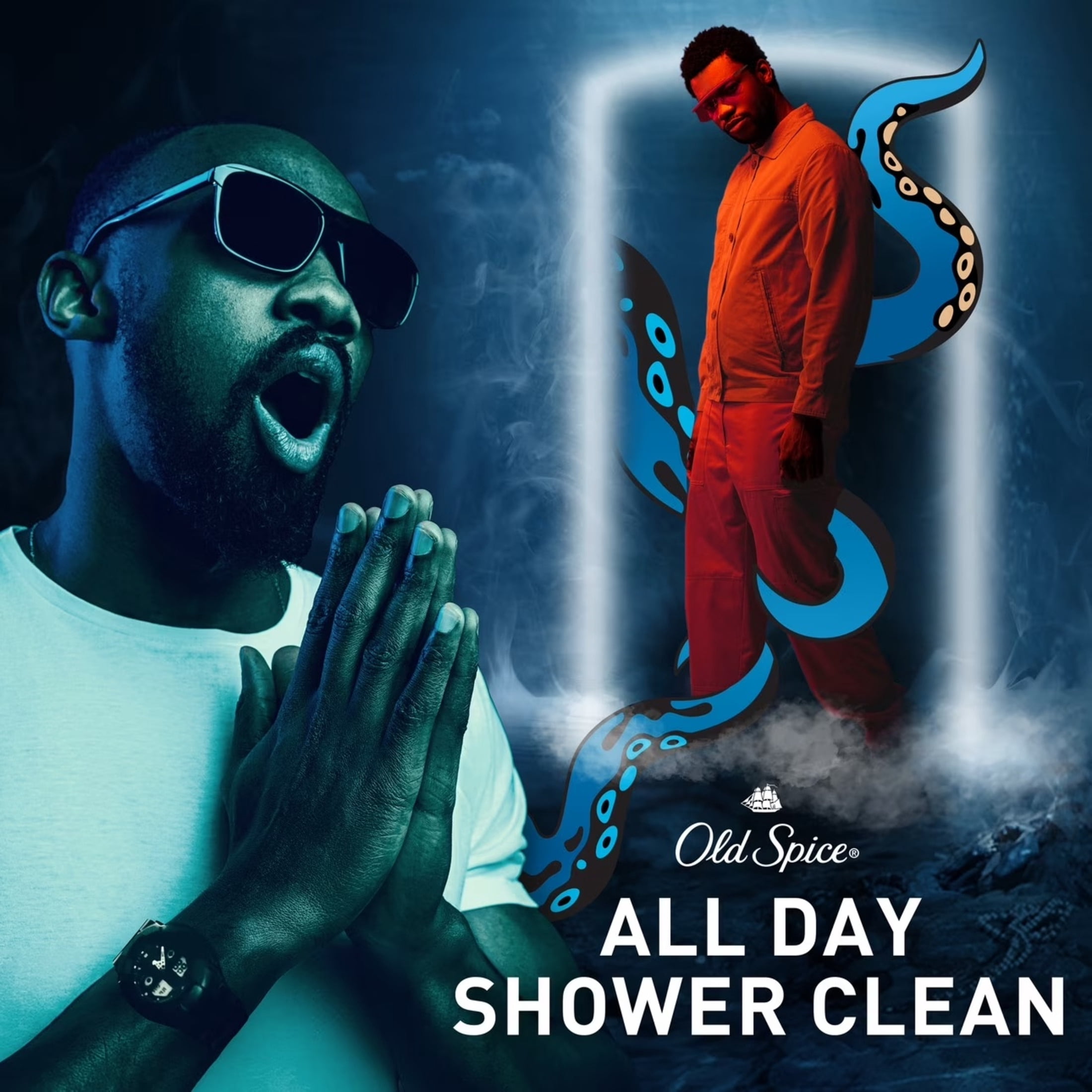 (2 pack) Old Spice Body & Face Wash for Men, 24/7 Shower Fresh, Krakengard Deep Ocean, 33.4 fl oz