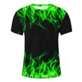 thumbnail image 5 of Taqqpue T-Shirts for Men Short Sleeves 3D Flame Print Hip Hop Shirt Round-Neck Slim Sport Fitness Casual Pullover Tops, 5 of 5