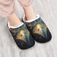 thumbnail image 4 of Women's Men's Slippers, Non-Slip Travel Unisex Fleece House Shoes A Fierce Eagle, 4 of 7
