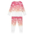 thumbnail image 3 of Renewold Kid's Girls Top and Pajama Set Breathable Snowflake Santa Crew Neck Loungewear Pjs 2 Pack Cozy Home Christmas Daily Wear Sleep Shirt Nightwear Size 5-6, 3 of 5