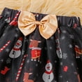 thumbnail image 5 of REgarm First Christmas Baby Girl Outfit Long Sleeve Romper Christmas Print Skirt Headband Sets Newborn Infant Christmas Clothes 9-12 Months,Black, 5 of 7