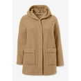 thumbnail image 4 of Roaman's Women's Plus Size Hooded Teddy Fleece Coat, 4 of 6