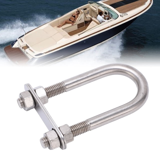 Amarre en U ANGGREK Marino resistente al agua salada 12x130 mm con tornillo ajustable