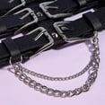thumbnail image 6 of Cyber Goth Lolita Waist Belt - Women's Waistband with Multiple Buckles and Chains, 6 of 6