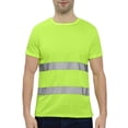 thumbnail image 5 of Hi Vis Reflective Quick Dry Safety Shirts for Men High Visibility Breathable Mesh Short Sleeve Neon Work Shirt Fluorescent Green XXL, 5 of 5