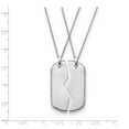 thumbnail image 2 of Primal Silver Sterling Silver Antiqued Military Dog Tag For Two 18-inch Necklaces, 2 of 4