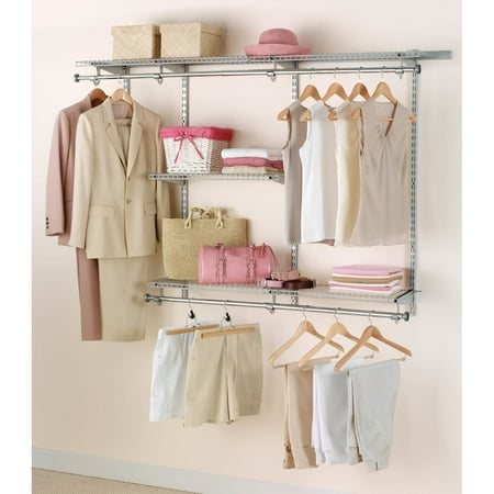 Rubbermaid 3-6' Classic Closet Kit Titanium Finish
