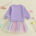 thumbnail image 6 of Jxzom Toddler Baby Girl Birthday Outfits 1-5 Years Birthday Girl Letter Embroidery Long Sleeve A Line Dress Cute Tutu Tulle Birthday Dress, 6 of 9