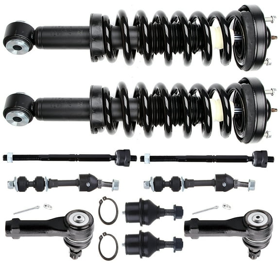 SCITOO Strut Shock for 2005-2008 for Ford for F-150 2006-2008 for Lincoln Mark LT Front Complete Struts Assembly Ball Joint Stabilizer Bar Link Tie Rod End 10PCS