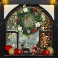 thumbnail image 6 of FastXmas 11.8 Inch Christmas Wreaths Decorations Red Flowers Pine-Needles and Pinecone Christmas Garland Hanging Ornaments Realistic Wreaths Decor for Door Winter Indoor Outdoor Christmas Party, 6 of 6