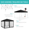 thumbnail image 5 of Studyset 10 x 10 FT Pop Up Canopy,3 Height Adjustable Canopy with Mosquito Netting,Portable Screen Shelter with Wheeled Carry Bag, Easy Up Screen Shelter,Heavy Duty Sun Shade for Patio, 5 of 6
