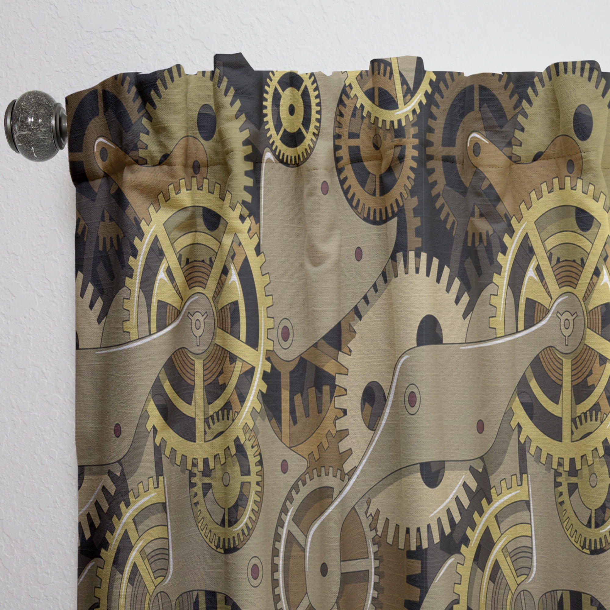 Designart 'Mechanicals Gear' Modern & Contemporary Curtain Panel
