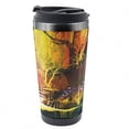thumbnail image 1 of Fantasy Travel Mug, Imaginary Forest View, Steel Thermal Cup, 16 oz, by Ambesonne, 1 of 2
