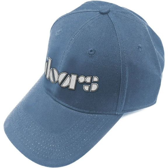 The Doors Band Logo Baseball Hat Denim Blue Blue