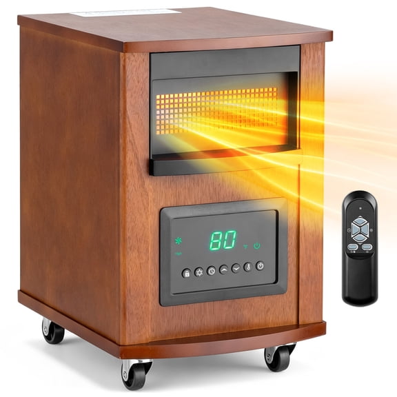 Ktaxon Infrared Heater, 1500W Electric Space Heater with Remote Control, LED Screen, Multiple Temperature Adjustable for Patio Bedroom,Living Room,Studio,Dining Room