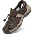 thumbnail image 2 of Rumpra Men’s Closed Toe Sport Sandals, Lightweight Leather Outdoor Hiking Water Shoes, 2 of 10