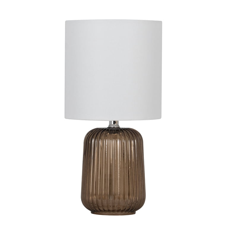 12.75-Inch Brown Glass Table Lamp photo 1