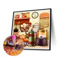thumbnail image 1 of Cuadros Decorativos 5D bricolaje taladro redondo completo diamante pintura comida Kit decoración del hogar arte artesanía Wdftyju embutido en tela, 1 of 8