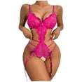 thumbnail image 2 of uublik Valentines Lingerie Set for Women Plus Size Lace Sexy Naughty Babydoll Bodysuit, 2 of 5