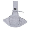 thumbnail image 2 of Grey Dog Carrier Sling, Adjustable Reversible Puppy Bag with Pocket, Hands-Free Polyester Tote 1 Piece, Breathable Outdoor Pouch for Walking Pets 29.5 Inch, 2 of 4