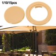 thumbnail image 5 of Patio Garden Table Parasol Umbrella Hole Ring Cover Set 2 Inch Plastic Brown, 5 of 5