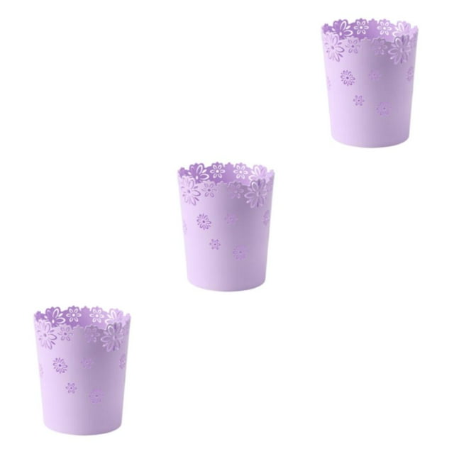 Baohd PP Environmentally Friendly Storage Bucket And Durable All Storage purple medium-sized 3Set